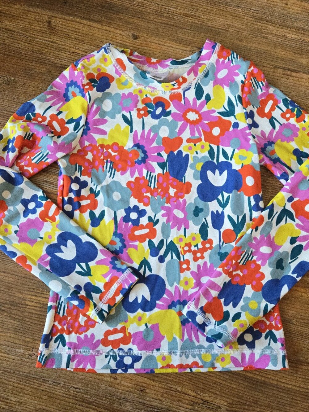 Hanna Andersson Sz. 10 Floral Swim Rashguard - Multicolored, Like New